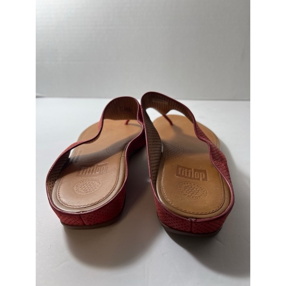 Fitflop Red Sandals Minimalist Thong Style - Picture 3 of 7